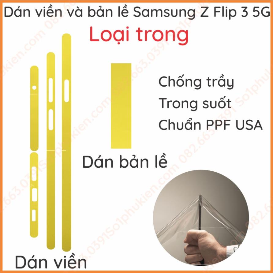 Dán PPF viền bản lề và các viền Samsung Z Flip 3 5G loại trong, loại nhám