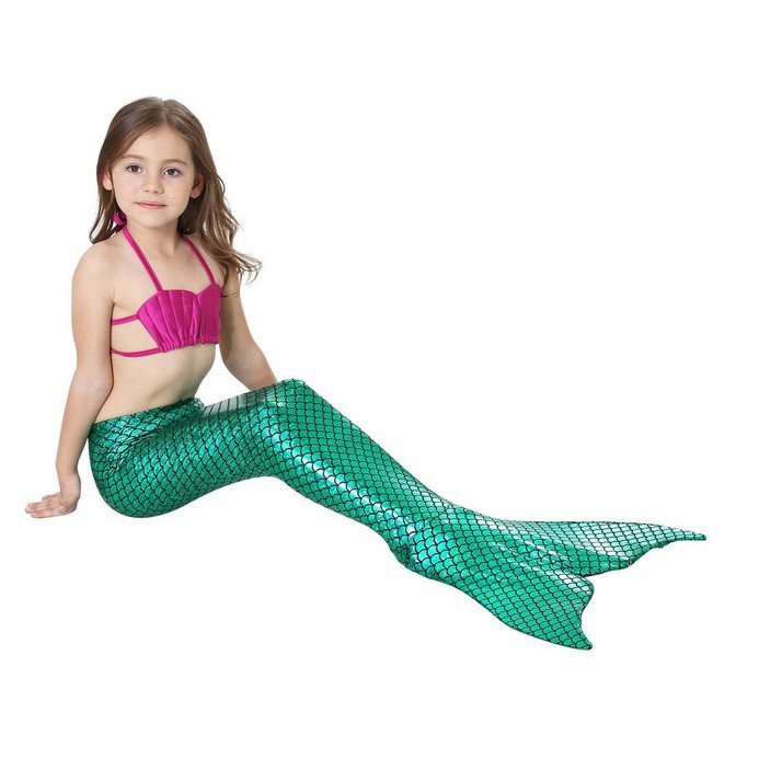 Đồ bơi nàng tiên cá đủ màu cho bé gái 120cm đến 150cm