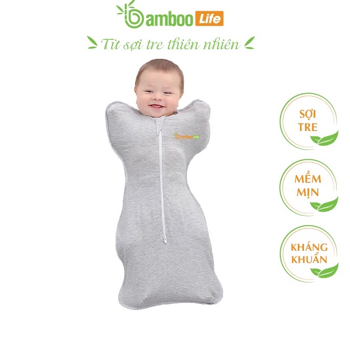 Nhộng chũn cho bé từ sợi tre Bamboo Life giúp trẻ ngủ ngon giấc an toàn kháng khuẩn