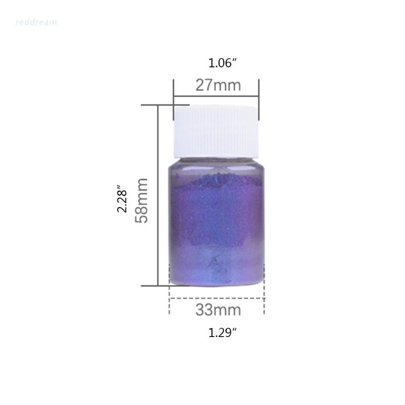 Bột đổi màu tắc kè hoa đổ epoxy resin / làm sáp / slime 10 màu sắc