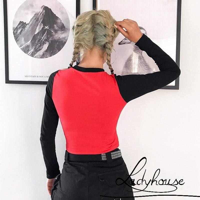 Áo Thun Crop Top Tay Dài Cổ Tròn In Họa Tiết Ngôi Sao Lấp Lánh Thời Trang Mùa Hè Cho Nữ