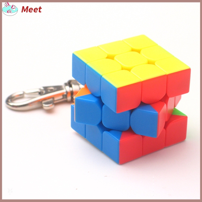 Móc khóa hình khối rubik 3x3cm độc đáo