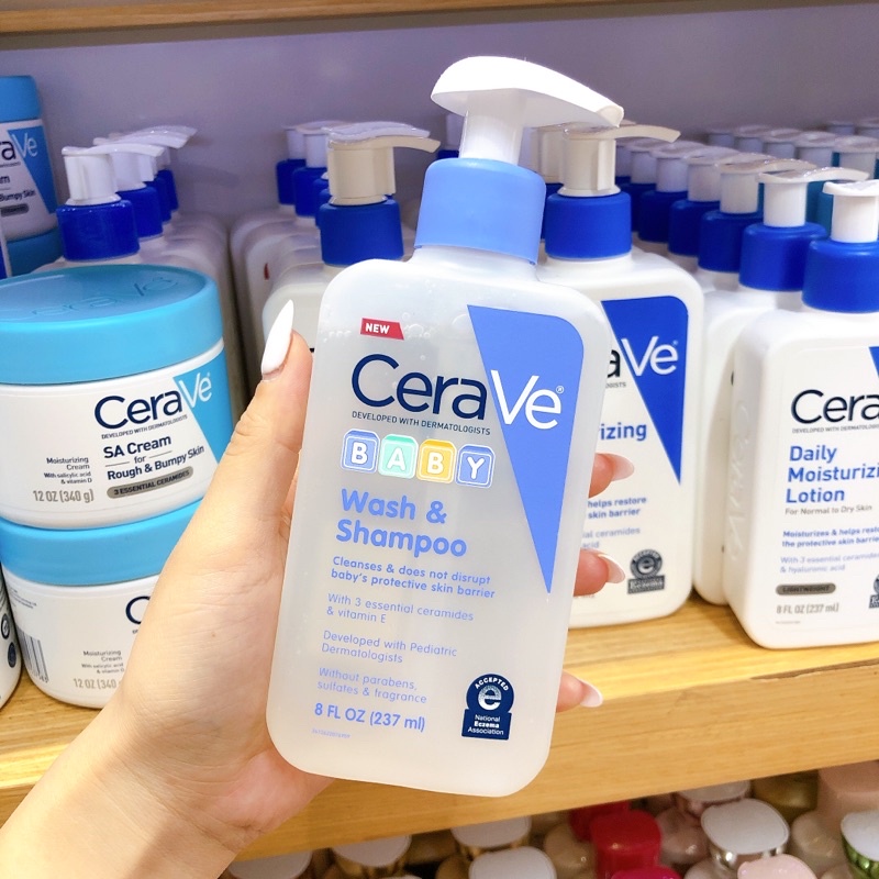 Sữa tắm gội CeraVe Baby Wash &amp; Shampoo ( 237mL )