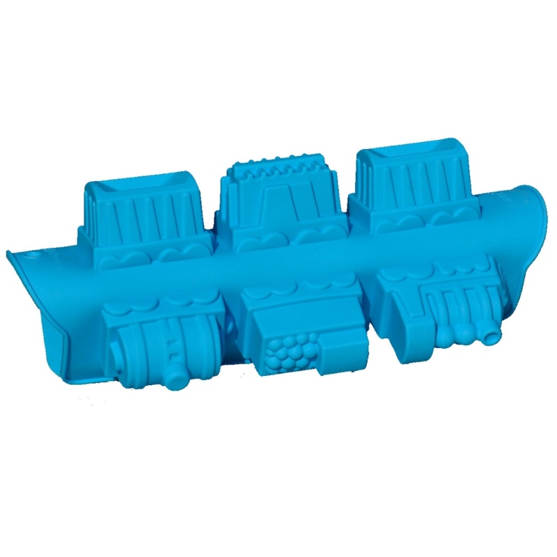 Khuôn Silicon Làm Bánh Hình Xe Lửa Hoạt Hình DIY