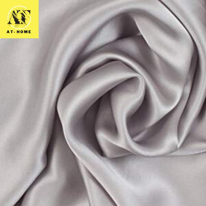 XẢ KHO - DUY NHẤT HÔM NAY -  - Drap Giường Ga Giường Lẻ Phi Lụa Thương hiệu AT HOME Mát Mịn - Xám ghi