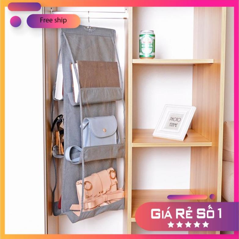 Túi Treo Giỏ Xách, Đựng Đồ Dùng - Giỏ Treo Túi Xách Chống Bụi, Bóp Ví 6 Ngăn