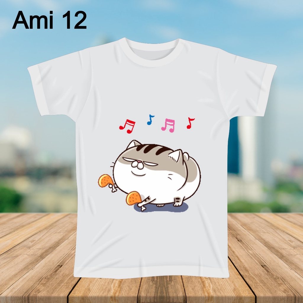 Áo thun mèo AMI dễ thương.