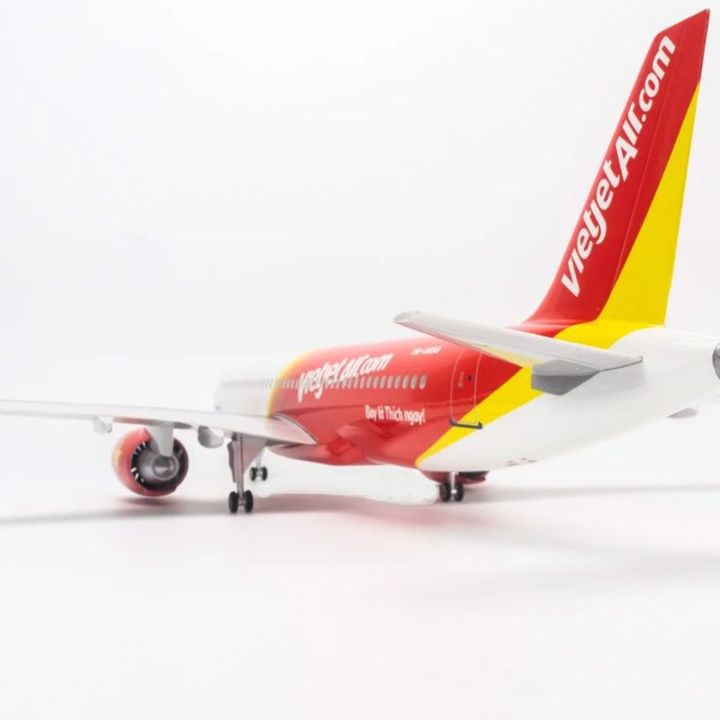 Mô hình Máy bay lắp ghép Vietjet Air Airbus A320 47cm Có đèn led