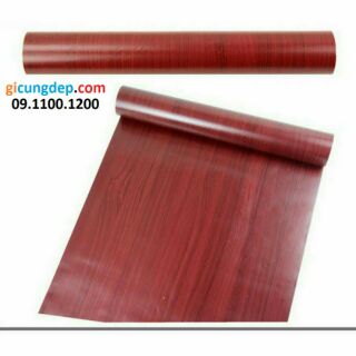12m Giấy dán tường giả gỗ đỏ