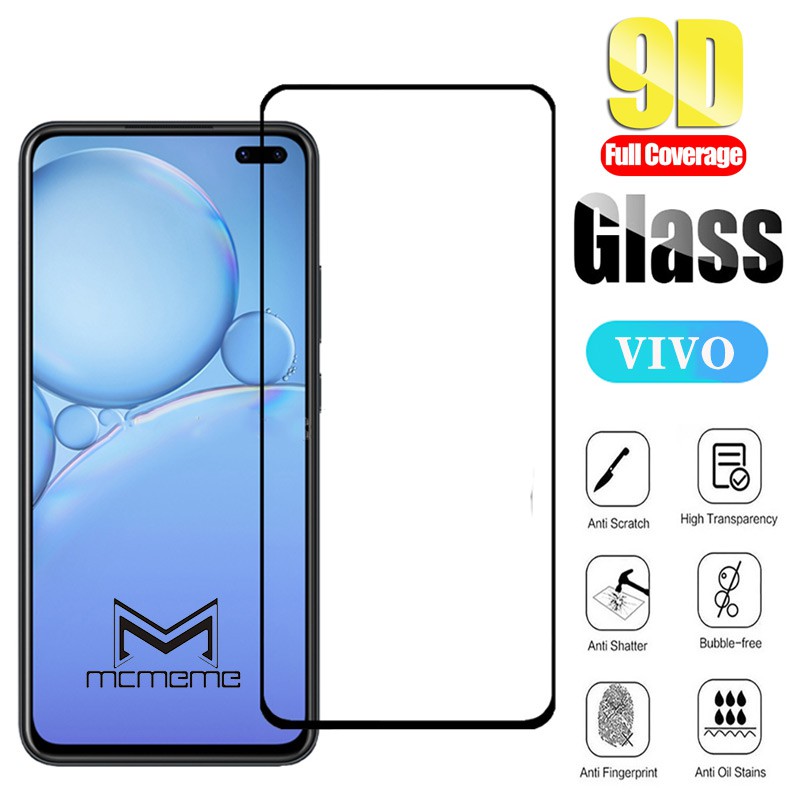 Kính cường lực 9D bảo vệ cho VIVO V21 V15 V11 V20 SE Pro Y51 V19 Y12 Y15 Y17 Y20 Y20s V9 Youth V7 Plus