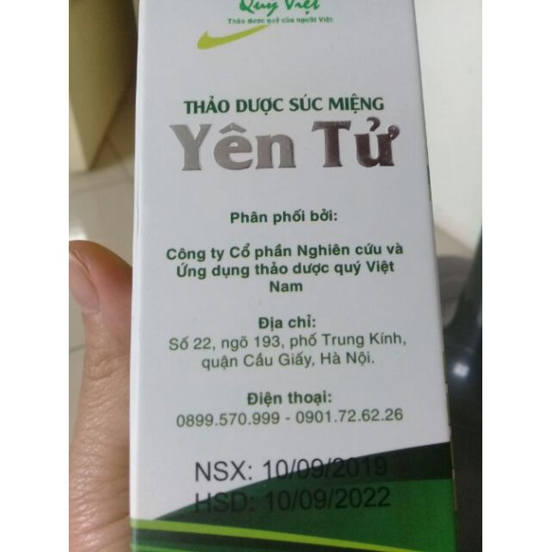 THẢO DƯỢC SÚC MIỆNG YÊN TỬ