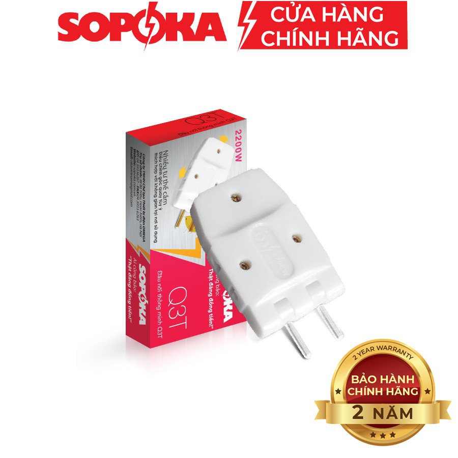 Ổ chia điện, đầu nối thông minh SOPOKA Q3T-Q5T chia 3 chia 5 siêu gọn, siêu tiết kiệm