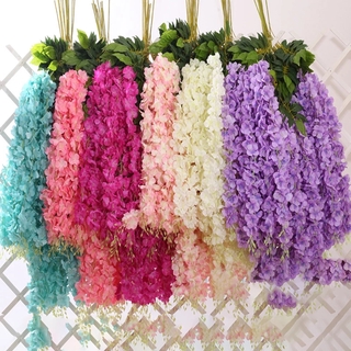 Nhánh Hoa Tử Đằng Giả 3 Nhánh Trang Trí Nhà Cửa