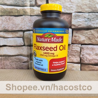 TEM NHĂN - Viên Uống Flaxseed Oil 300 Viên - dầu hạt lanh nature made