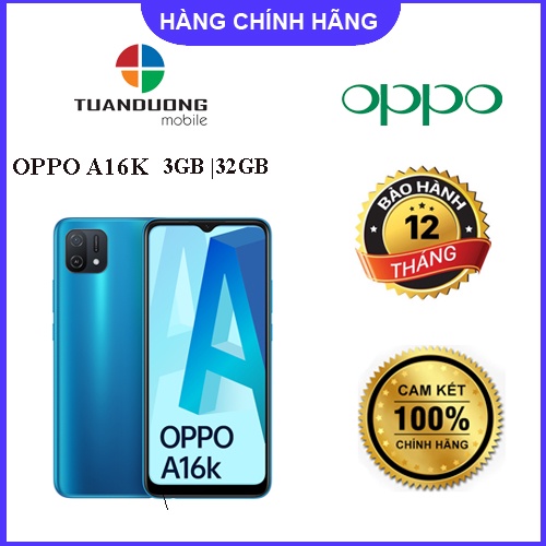 Điện thoại OPPO A16k (3GB/32GB)-Chính hãng