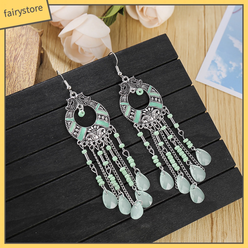 Khuyên tai nữ trang dáng dài tạo hình độc đáo