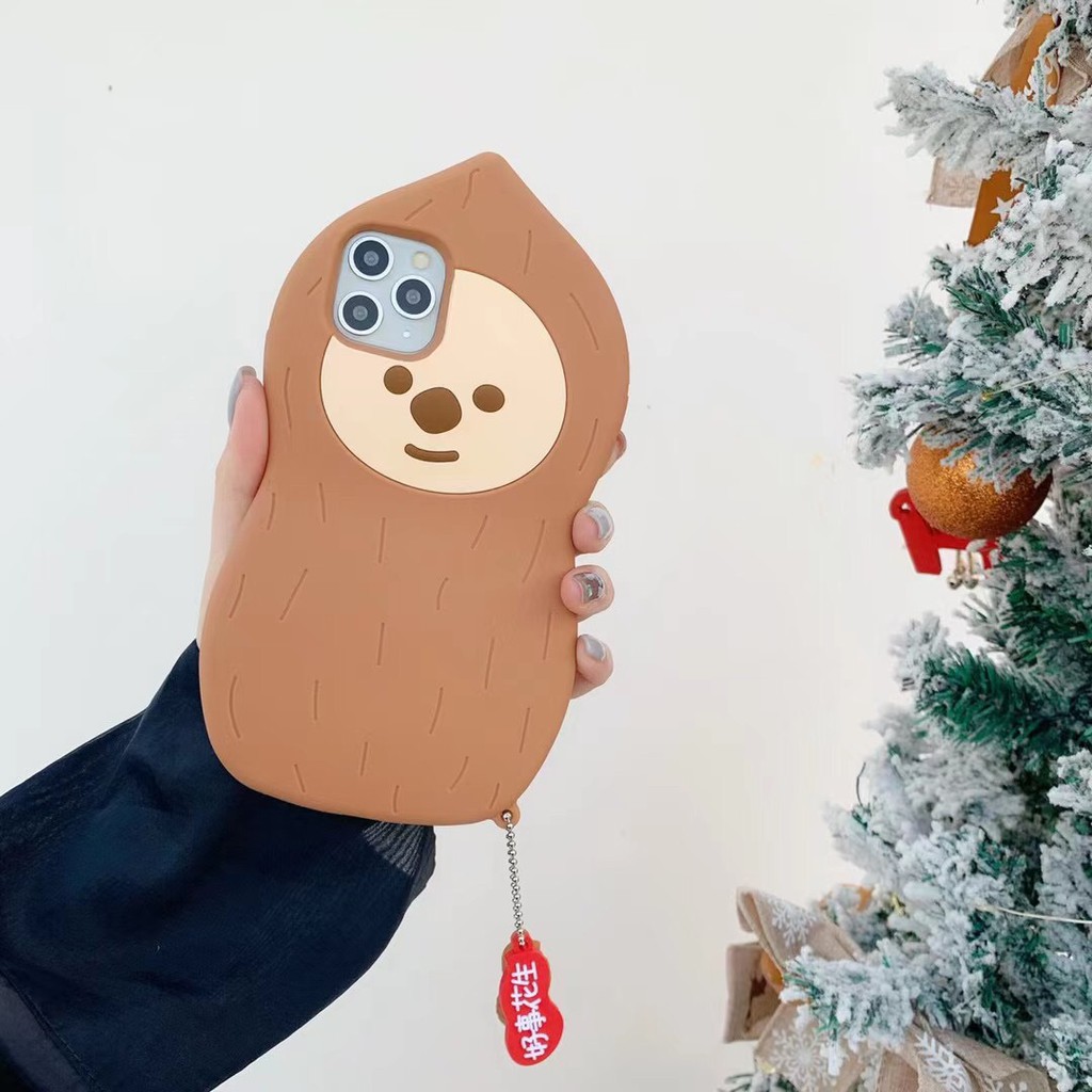 Hợp iphone case 12/12mini/12pro/12pro max/11/11pro/11pro max/xs max/xr/xs/x/8/7/8plus/7plus Peanut man  DPhim hoạt hình âm thanh nổi  Ống kính bảo vệ trọn gói