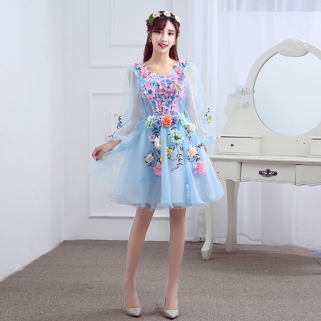 HÀNG ORDER NHẬP KHẨU 2 - 3 TUẦN - Đầm hoa ngắn dạ hội thời trang - Chát ib với shop trc khi đặt hàng (hàng ko có sẵn)