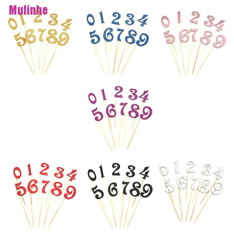 Set 10 Que Chữ Số Trang Trí Bánh Kem Sinh Nhật