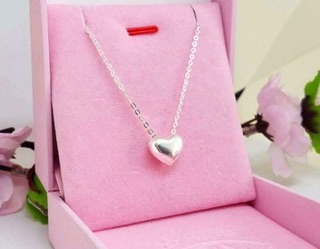 Dây Chuyền Tim Phồng Bạc TA