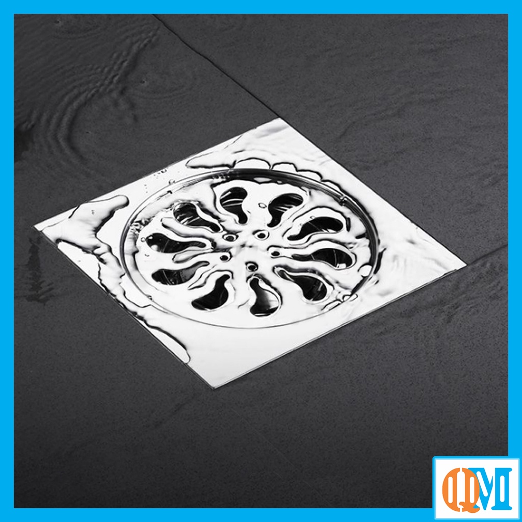 Ga thoát sàn phòng tắm chất liệu inox dễ vệ sinh, thoát nước nhanh, ngăn chặn côn trùng, rác thải