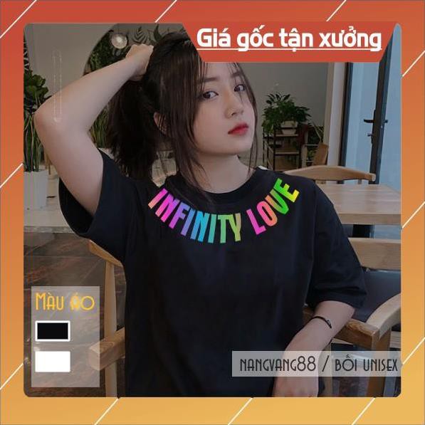 SALE- Áo Thun Tay Lỡ '' Tình Yêu Vô Hạn'' Phản Quang 7 màu Infinity Love