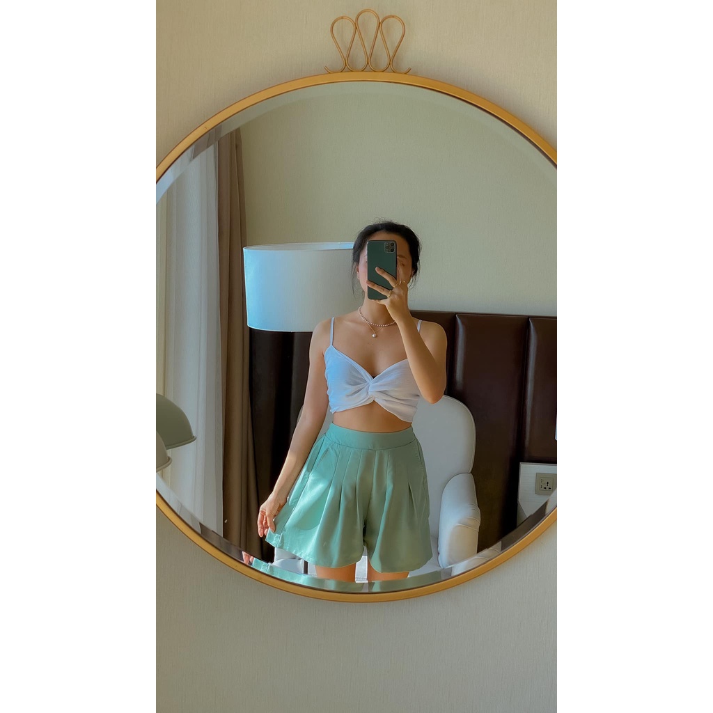 Quần váy màu bơ