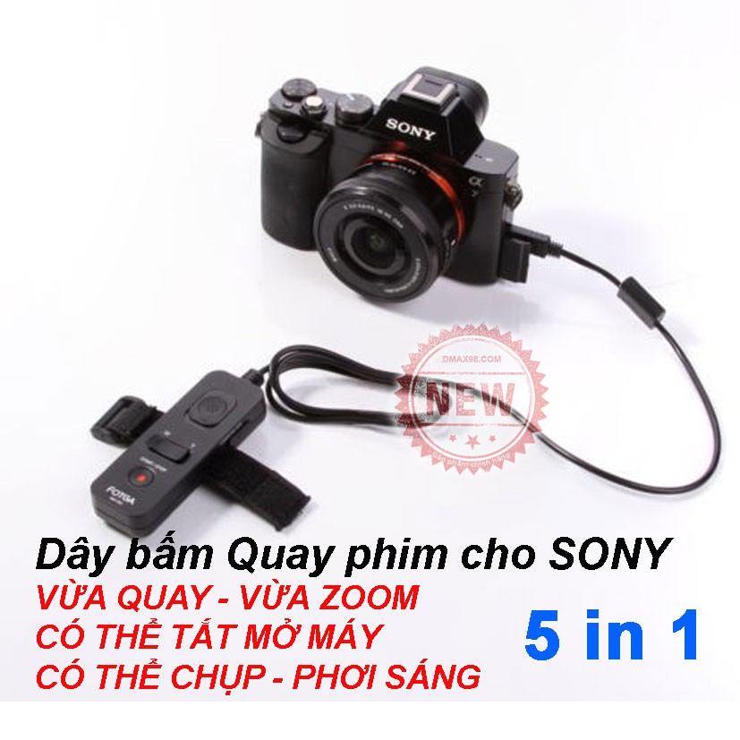 [CÓ SẴN] [CÓ BẢO HÀNH] Remote RM-VS1 - Chụp ảnh - Quay phim - Zoom xa gần cho máy ảnh Sony - Fotga