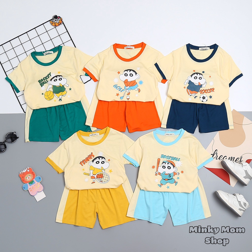 ✨Size(9-32Kg)✨FREE SHIPBộ MinKy Mom Thun Lạnh Dể Thương Cho Bé Gái Bé Trai, Đủ Màu