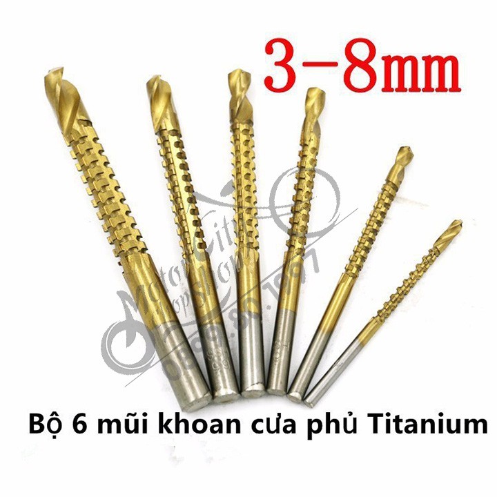 Mũi khoan răng cưa đa năng phủ titanium 3-8mm