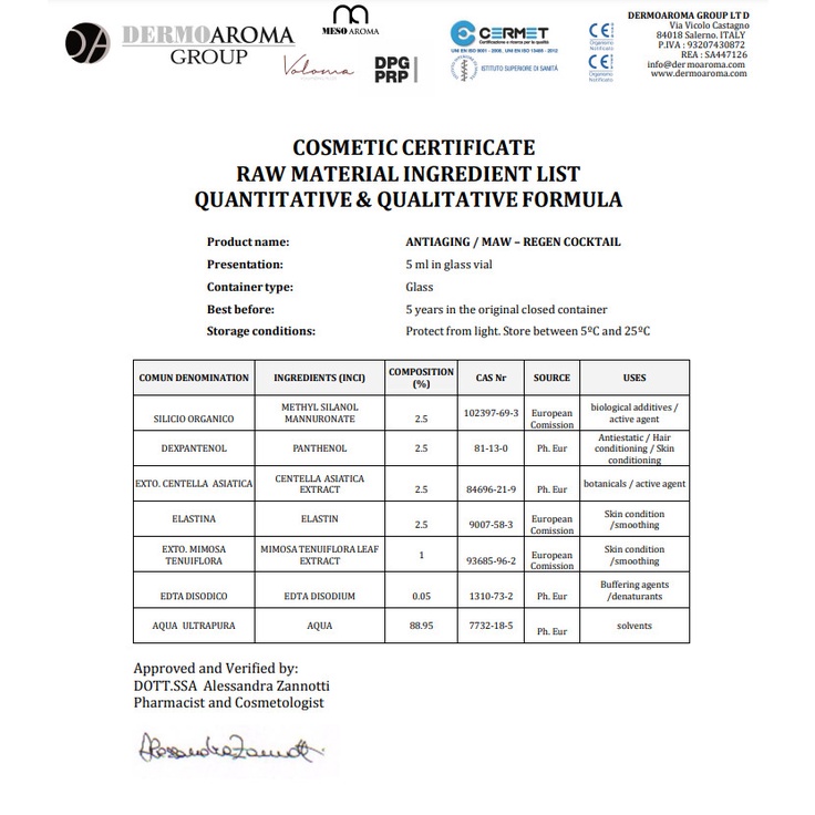 Tinh Chất Aroma Hyrovitamin tế bào gốc Châu Âu cho làn da săn chắc