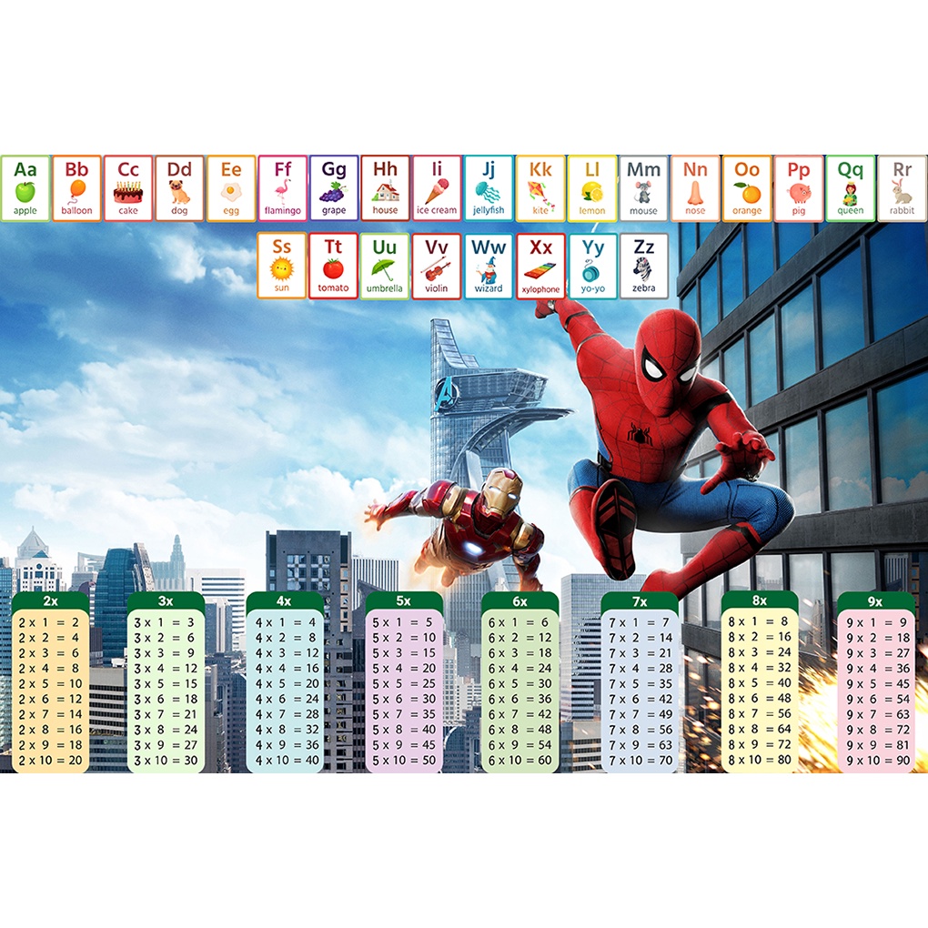 Decal dày trang trí bàn học cho bé Siêu Anh Hùng và Siêu Nhân nhiều mẫu lựa chọn