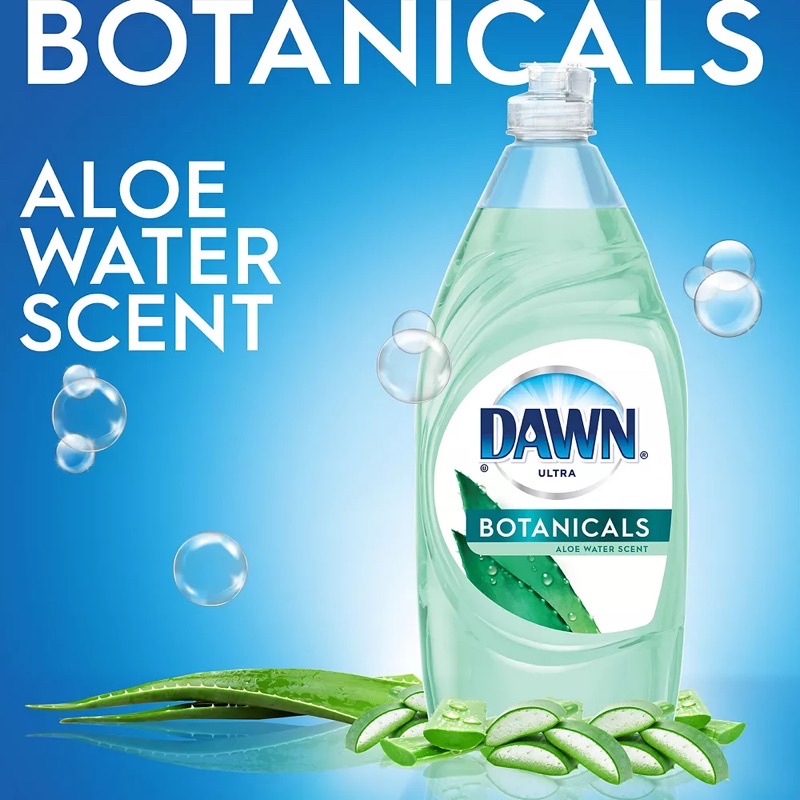 Nước Rửa Chén Dawn Botanicals Aloe Water Scent(207ml)-Hàng Mỹ.
