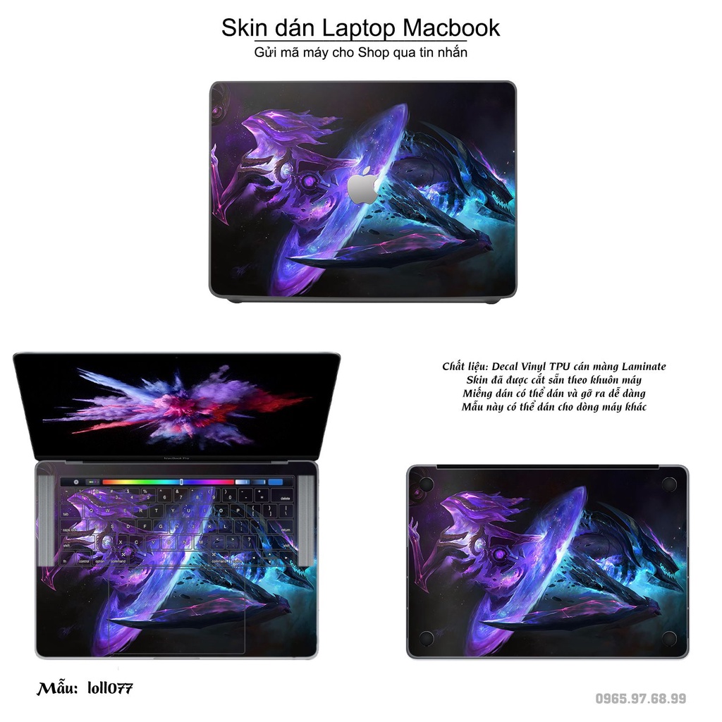 Skin dán Macbook mẫu Liên Minh Huyền Thoại (đã cắt sẵn, inbox mã máy cho shop)