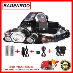 Đèn pin đeo đầu 3 bóng siêu sáng