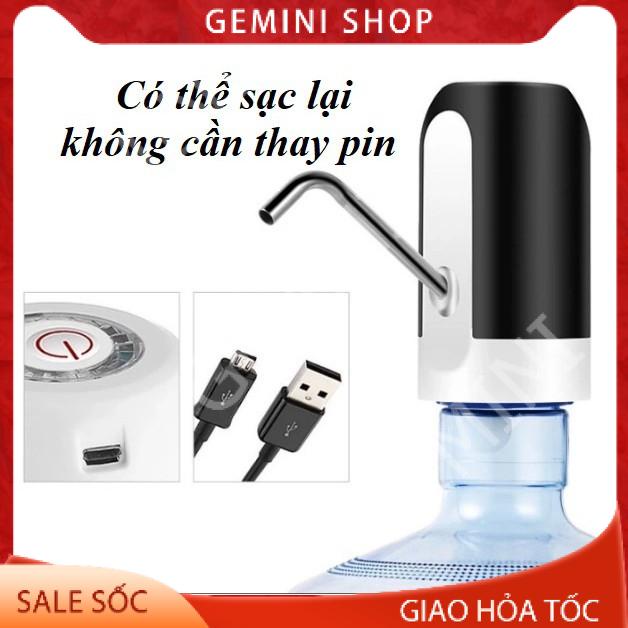 Vòi bơm hút bình nước tự động LC-012 máy bơm nước có sạc USB