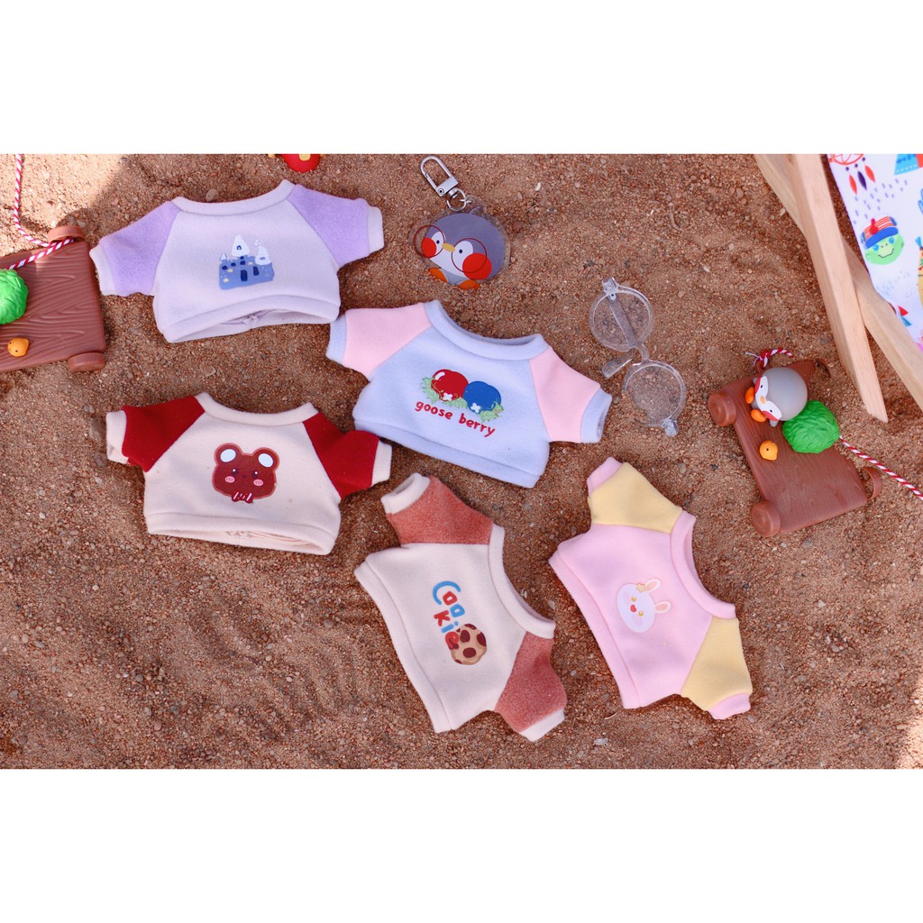 Áo sweater họa tiết xinh xắn cho bé doll 20cm