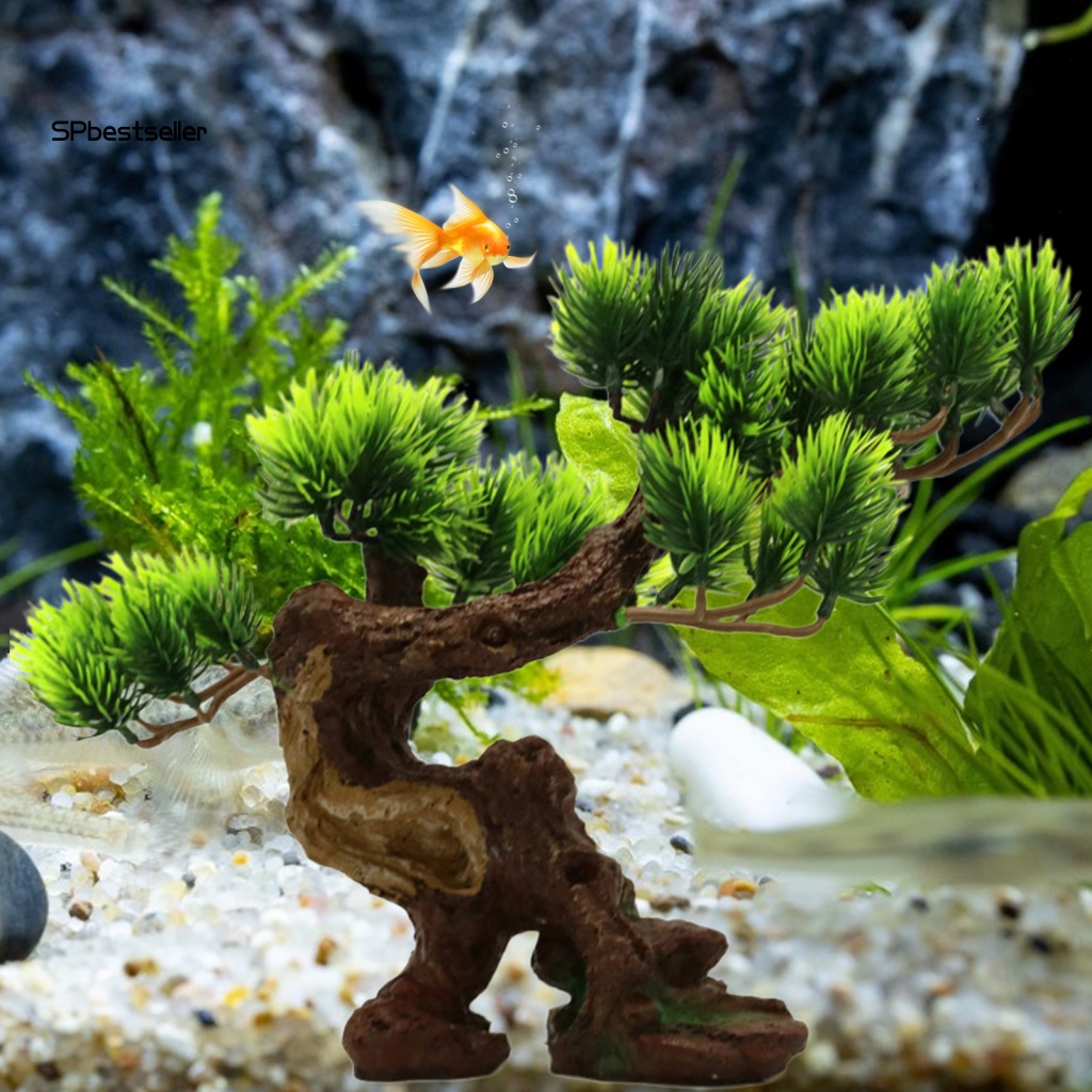 Cây Thông Giả Bằng Nhựa Resin Đa Năng Trang Trí Bể Cá