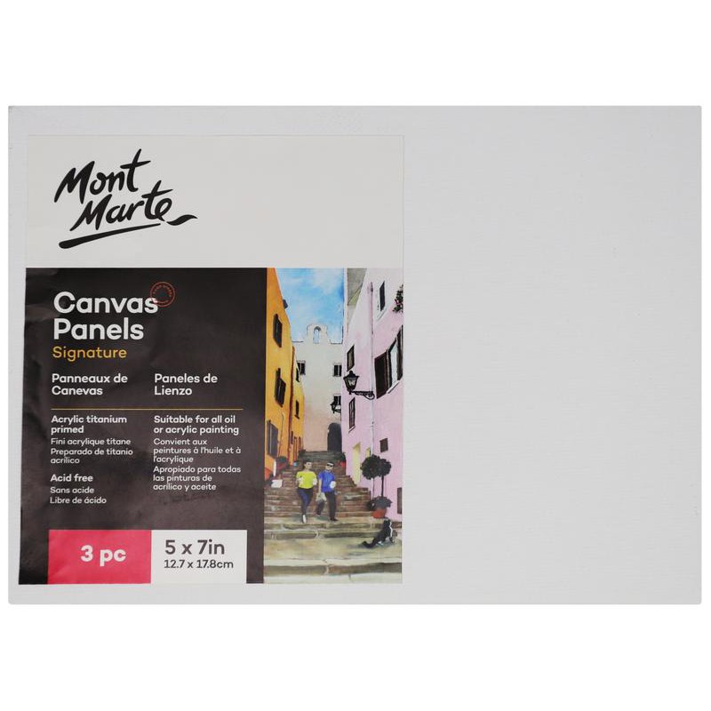 Canvas Panels Mont Marte CMPL - Bề mặt phủ sẵn lớp nền cho màu acrylic