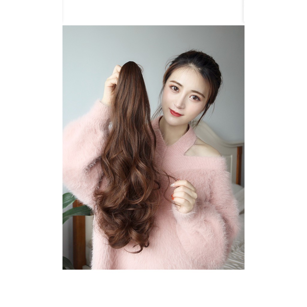 Tóc giả ngoặm xoăn dài, tóc kẹp