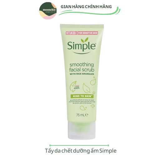 Tẩy Da Chết Dưỡng Ẩm Simple Kind to Skin Facial Scrub - Phù hợp mọi loại da - Moonchic Order