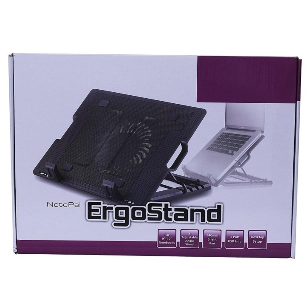 Đế tản nhiệt laptop chân nghiêng ERGOSTAND 1 FAN TO NÂNG 45 ĐỘ CỰC MÁT