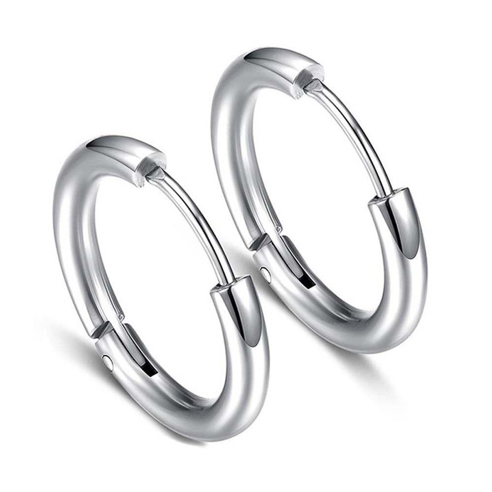 LILYES 1 Đôi Bông Tai Thép Titan Màu Vàng / Đen Đơn Giản Cổ Điển Dành Cho Nam Nữ