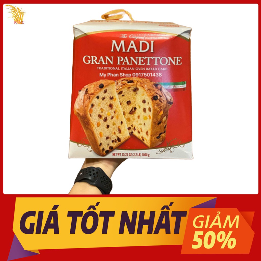 Bánh mì trái cây Madi Gran Panettone 1kg DATE 31/7/2020