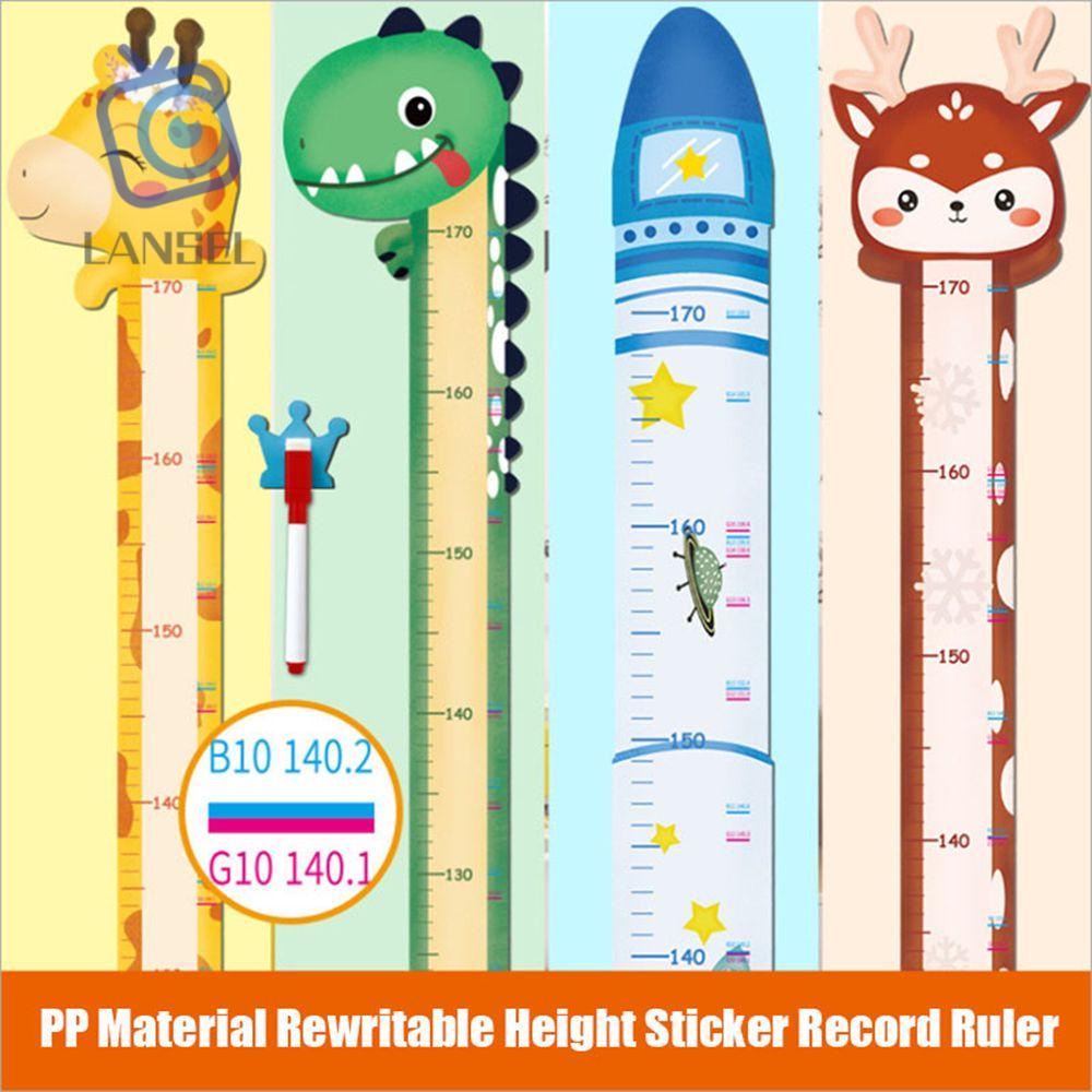 Thước Đo Chiều Cao Dán Tường Tự Dính Hình Hươu Cao Cổ Khủng Long Hoạt Hình Dễ Thương Chống Nước Có Thể Tháo Gỡ Trang Trí Nhà Cửa