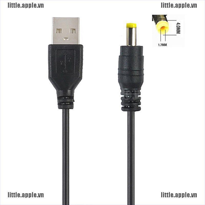 Cáp sạc pin cổng USB ra 2.5 3.5 4.0 5.5mm 5V DC màu đen