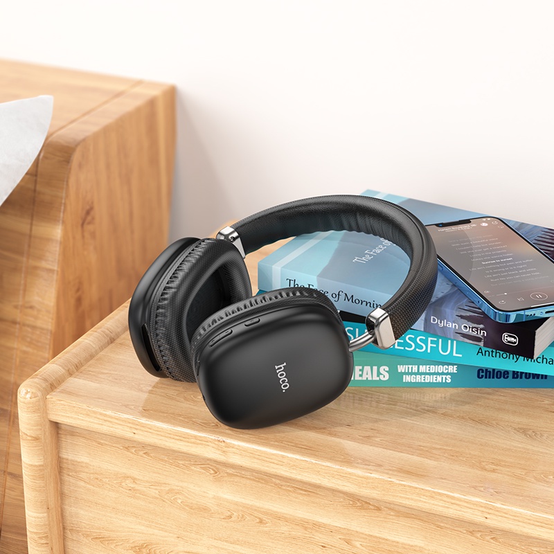 Tai Nghe Chụp Tai Hoco W35 - Pin Siêu Trâu 40h, Bluetooth V5.3, Kiểu Dáng Sang Trọng - BH 1 Năm
