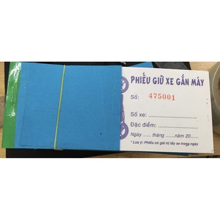 Phiếu giữ xe gắn máy 100T