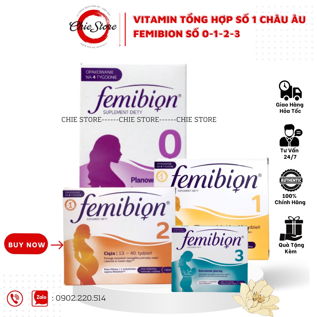 FEMIBION-Vitamin tổng hợp cho bà bầu skks 0,1,2,3 thumbnail