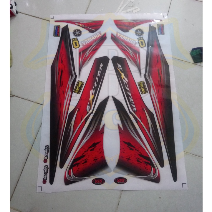 ( Quí khách vui lòng mang ra tiệm cho thợ dán ) Tem exciter 2006 bạc đỏ